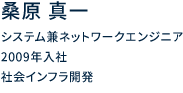 システム兼ネットワークエンジニア 2009年入社 社会インフラ開発