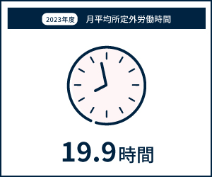 2022年度月平均所定外労働時間 20.8時間